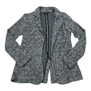 Simply Vera Wang Gray Heather Knit Blazer Jacket S